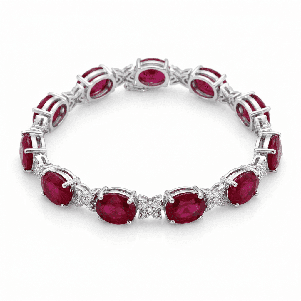 Celestial Tennis Bracelet, Ruby Edition